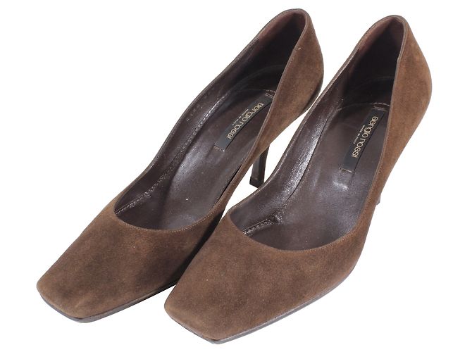 Sergio Rossi Pumps aus Wildleder in Braun 38.5 - Ansicht 2