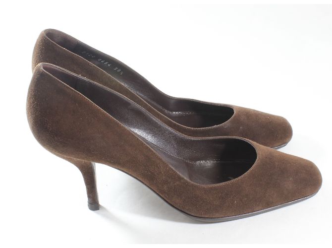 Sergio Rossi Pumps aus Wildleder in Braun 38.5 - Ansicht 4
