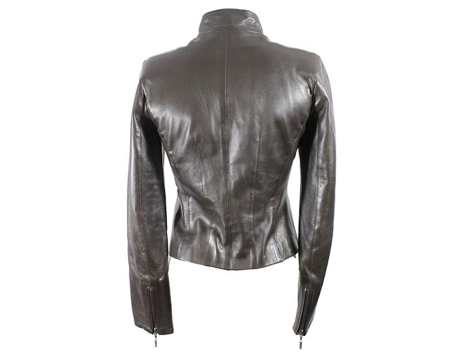 Apostrophe Lederjacke aus Lammleder Dunkelbraun Größe 36 - Ansicht 2