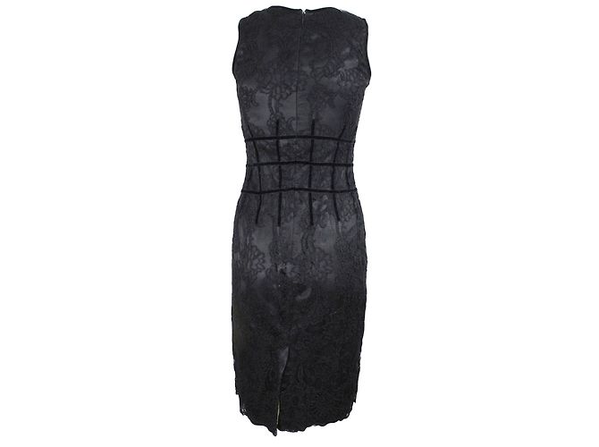 Autre Marque Nathalie Garçon Kleid aus schwarzer Spitze - Ansicht 2
