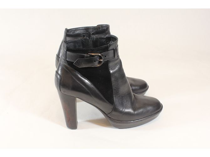 Stivaletti Tod's in pelle nera Nero - vista 6