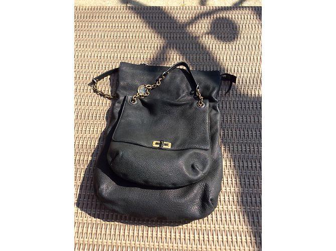 Borsa a mano Lanvin in pelle nera Nero - vista 4