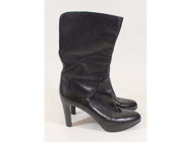 Stivaletti Sergio Rossi in pelle nera 38.5 Nero - vista 4