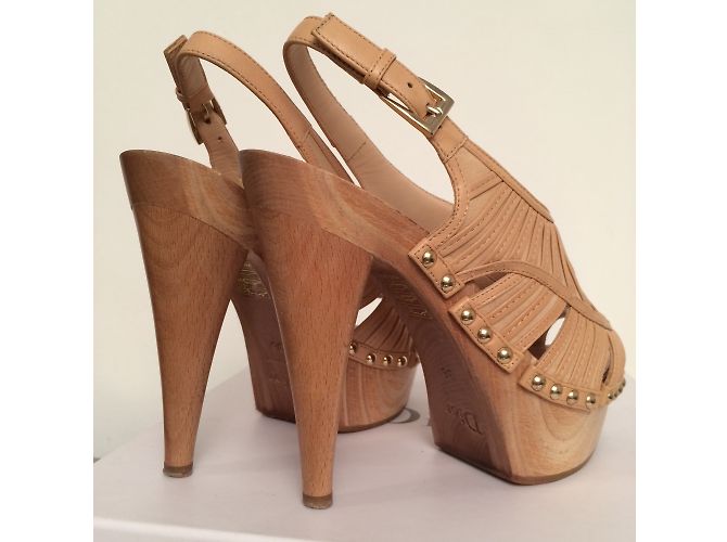 Sandali Christian Dior in pelle beige 36 - vista 5
