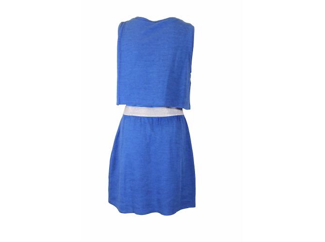 Vestido Tralala Claudie Pierlot de algodón azul - vista 2