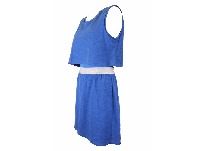 Vestido Tralala Claudie Pierlot de algodón azul - vista 3