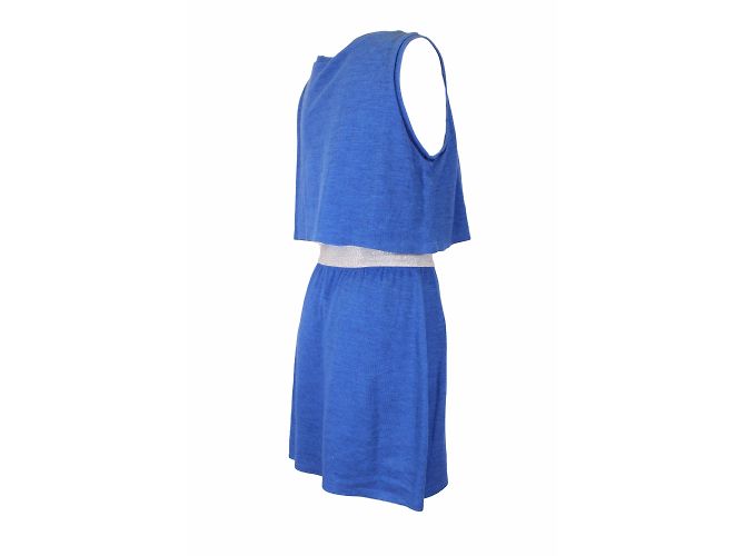 Vestido Tralala Claudie Pierlot de algodón azul - vista 4