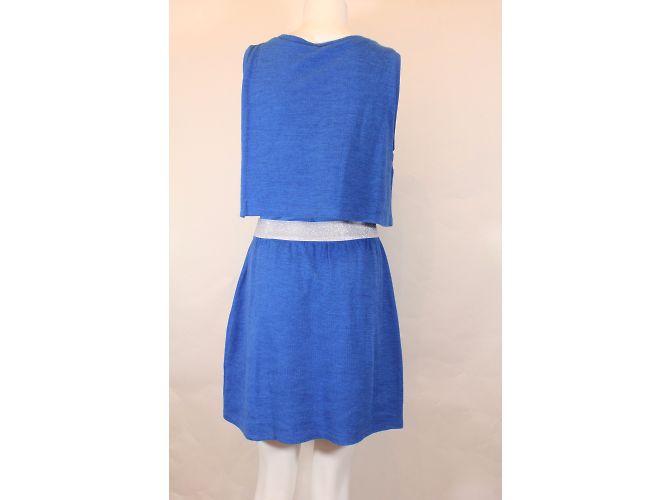 Vestido Tralala Claudie Pierlot de algodón azul - vista 7