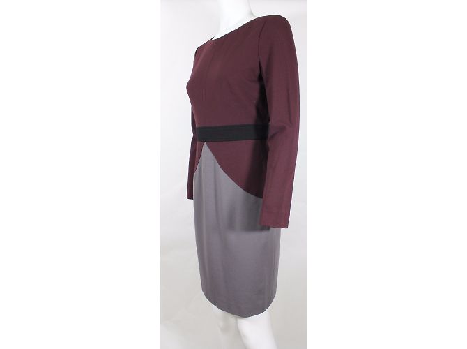 Strickkleid Tara Jarmon Pflaume und Grau Größe 40 - Ansicht 10