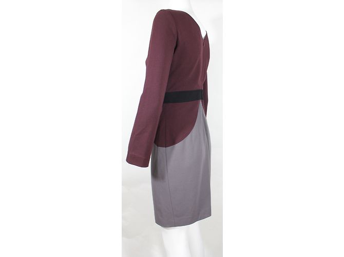 Strickkleid Tara Jarmon Pflaume und Grau Größe 40 - Ansicht 11