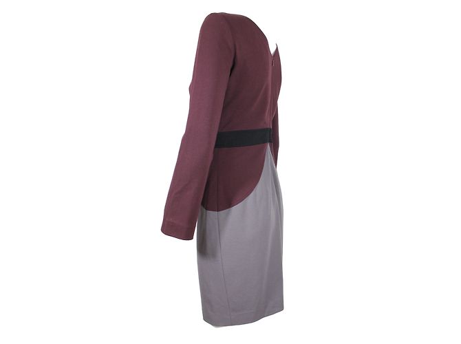 Strickkleid Tara Jarmon Pflaume und Grau Größe 40 - Ansicht 5