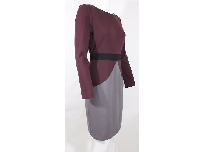 Strickkleid Tara Jarmon Pflaume und Grau Größe 40 - Ansicht 7