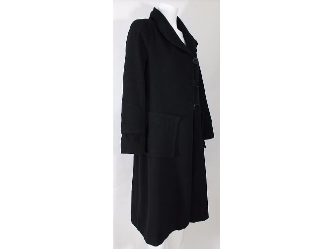 Abrigo de lana negro Zapa Talla 40 - vista 6