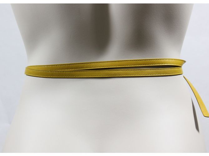 Cintura Yves Saint Laurent Cuore in Pelle Gialla Giallo - vista 4