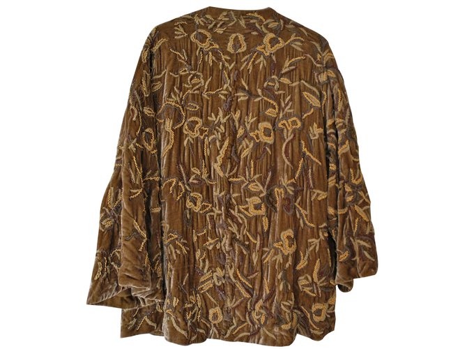 Zara veste brod?�e Velours Caramel ref.14896 - Joli Closet