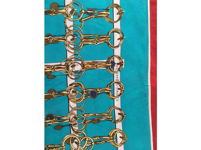 Sciarpa Hermès in jersey di seta blu 90x90cm - vista 2