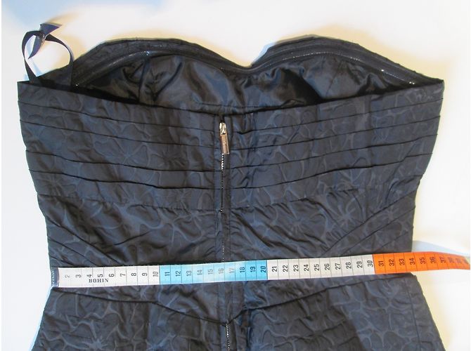 Jean Paul Gaultier Schwarzes Kleid aus Polyester Größe 36 - Ansicht 4
