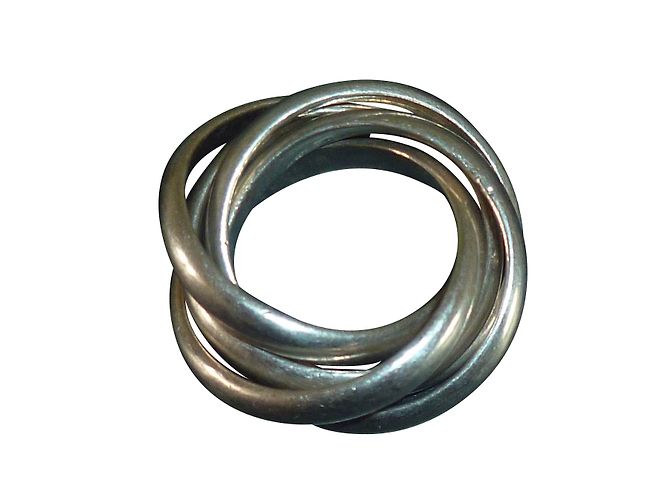Autre Marque Versani Triple Band Ring aus 925 Sterling Silber Größe 54 - Ansicht 2