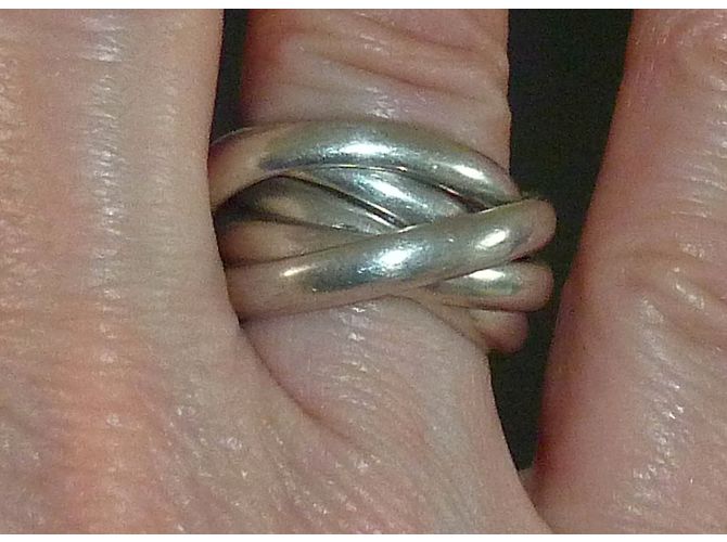 Autre Marque Versani Triple Band Ring aus 925 Sterling Silber Größe 54 - Ansicht 6