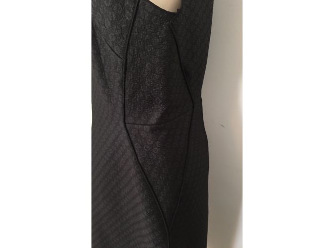 Abito Bottega Veneta in seta e lana nera Nero - vista 5