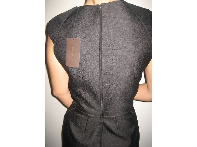 Abito Bottega Veneta in seta e lana nera Nero - vista 6