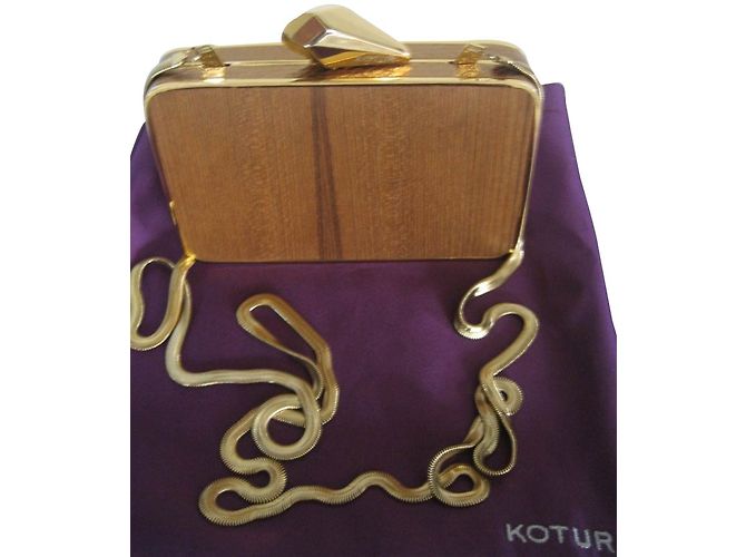 Clutch in legno Kotur Rosewood Joret oro D'oro - vista 2