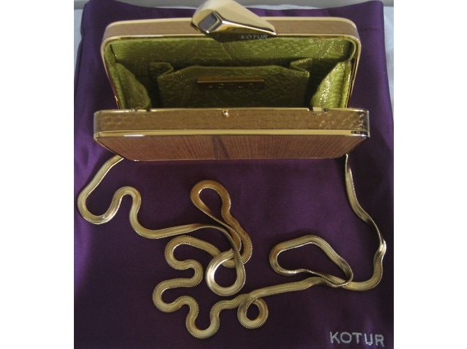 Clutch in legno Kotur Rosewood Joret oro D'oro - vista 3