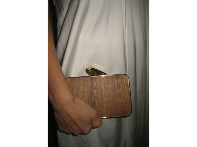 Clutch in legno Kotur Rosewood Joret oro D'oro - vista 6
