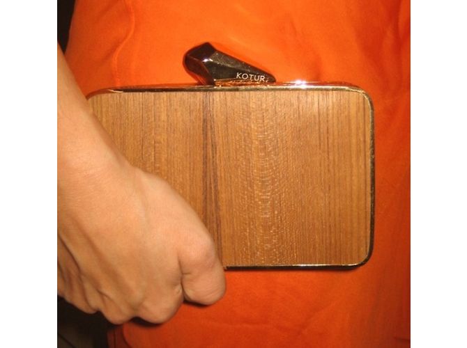 Clutch in legno Kotur Rosewood Joret oro D'oro - vista 8