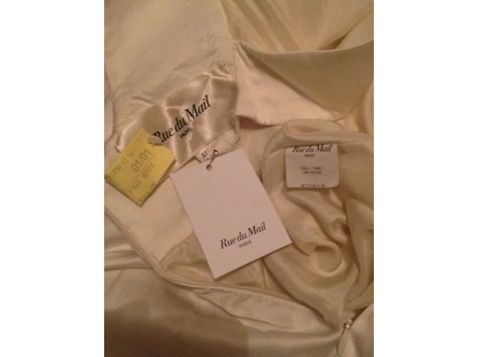 Autre Marque Vestido de viscosa blanca satinada Martine Sitbon Blanco - vista 6
