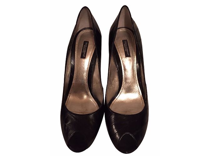 Dolce & Gabbana Pumps aus schwarzer Aalhaut Größe 41 - Ansicht 2