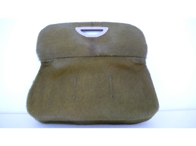 Pochette Christian Dior in pelle esotica verde - vista 4