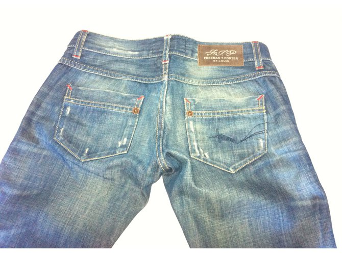 Vaqueros Bootcut Freeman Porter Azules Algodón - vista 3