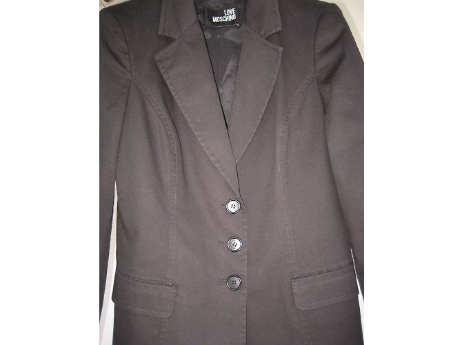 Blazer de algodón negro Love Moschino - vista 3