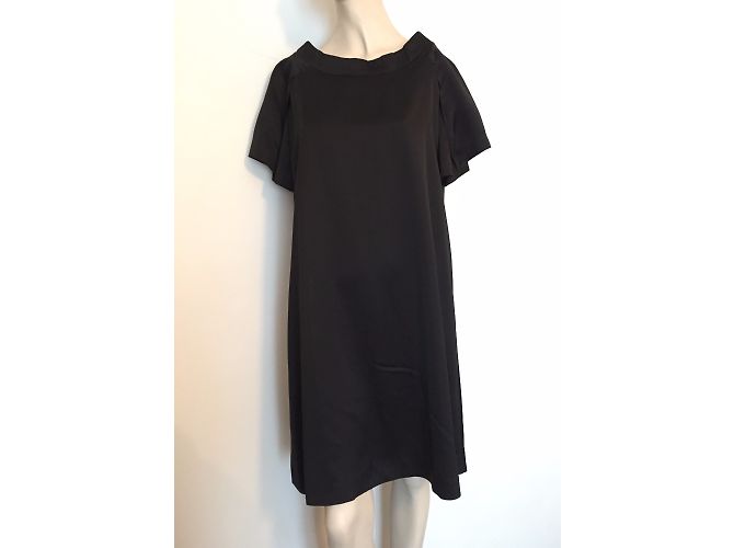 Autre Marque Rue du Mail by Martine Sitbon Schwarzes Viskosekleid - Ansicht 3