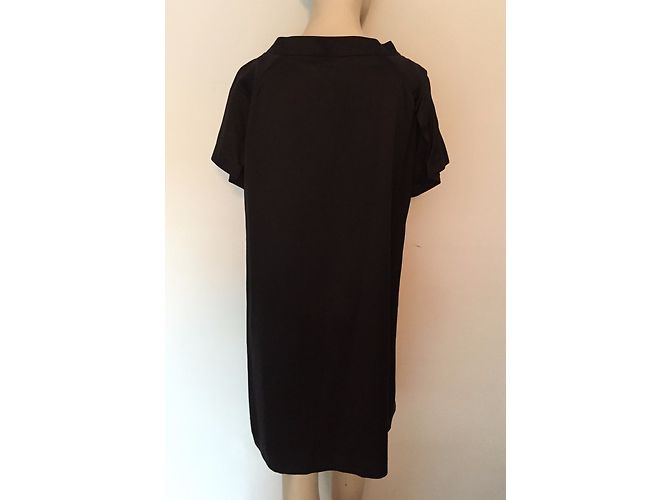 Autre Marque Rue du Mail by Martine Sitbon Schwarzes Viskosekleid - Ansicht 4