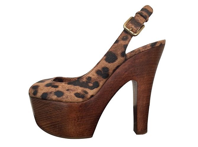 Sandali Dolce & Gabbana in pelle stampa leopardata Stampa leopardo - vista 2