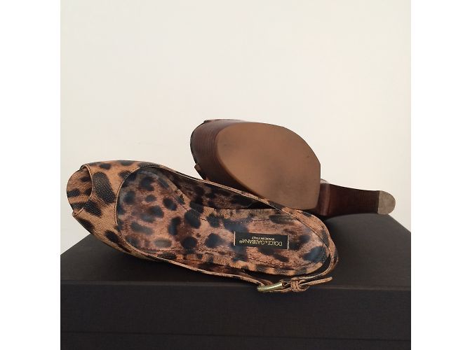Sandali Dolce & Gabbana in pelle stampa leopardata Stampa leopardo - vista 4