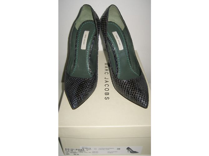Escarpins Marc Jacobs en Python Noir - vue 3