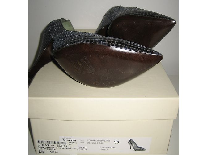 Escarpins Marc Jacobs en Python Noir - vue 6