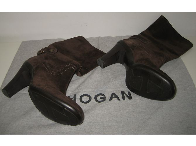 Botines Hogan de gamuza marrón Castaño - vista 5