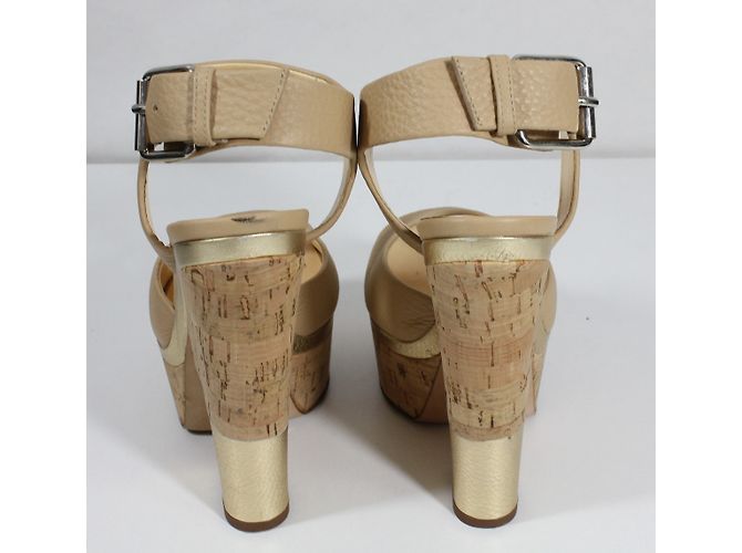 Sandali con zeppa Giuseppe Zanotti Good 115 pelle beige - vista 4