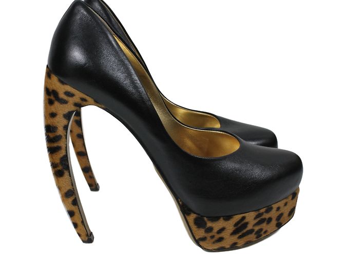 Décolleté con plateau Walter Steiger in pelle nera taglia 36 Nero - vista 2