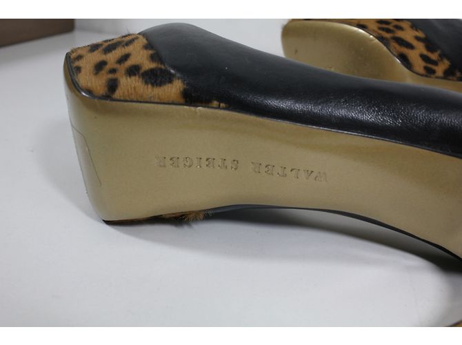 Décolleté con plateau Walter Steiger in pelle nera taglia 36 Nero - vista 5