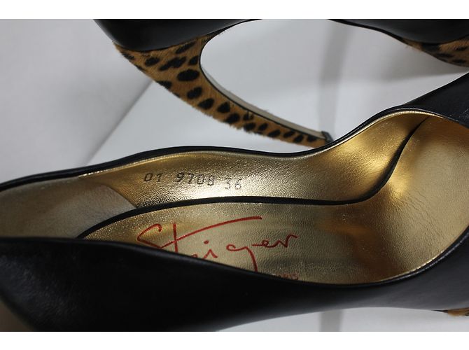 Décolleté con plateau Walter Steiger in pelle nera taglia 36 Nero - vista 6