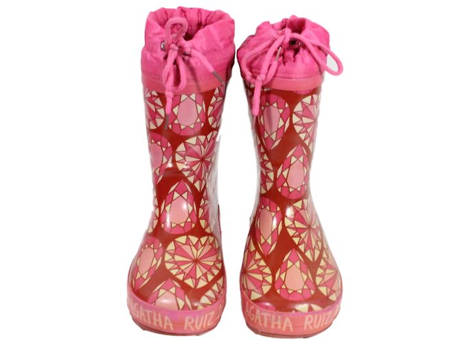 Agatha Ruiz de la Prada Moon Boots Rosa Stoff Größe 31 Pink - Ansicht 2