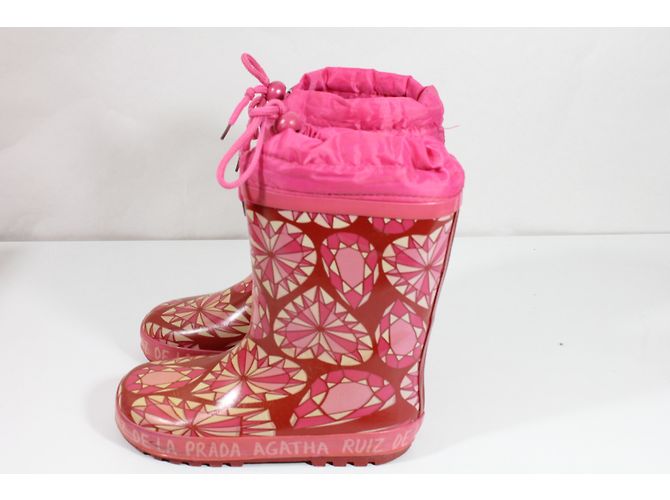 Agatha Ruiz de la Prada Moon Boots Rosa Stoff Größe 31 Pink - Ansicht 4