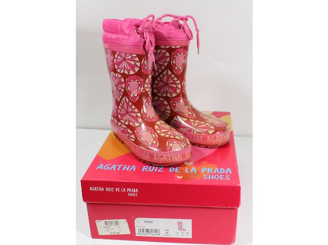 Agatha Ruiz de la Prada Moon Boots Rosa Stoff Größe 31 Pink - Ansicht 5