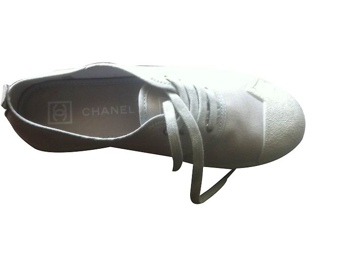 Chanel Sneaker Grau Hirschleder 36 - Ansicht 2
