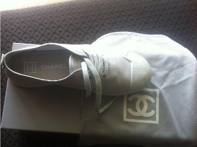 Chanel Sneaker Grau Hirschleder 36 - Ansicht 4